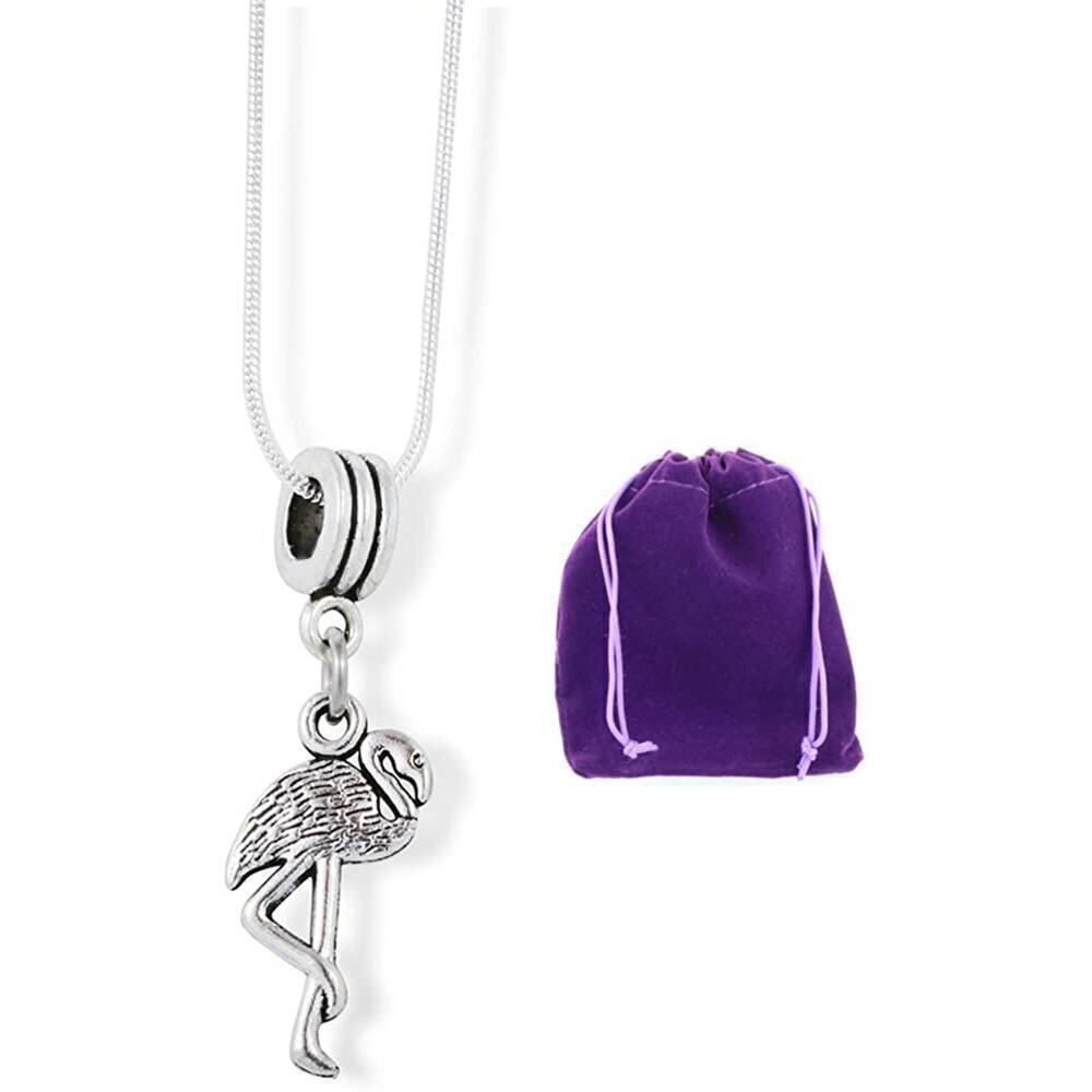 Flamingo Bird Charm Necklace Pendant Jewelry